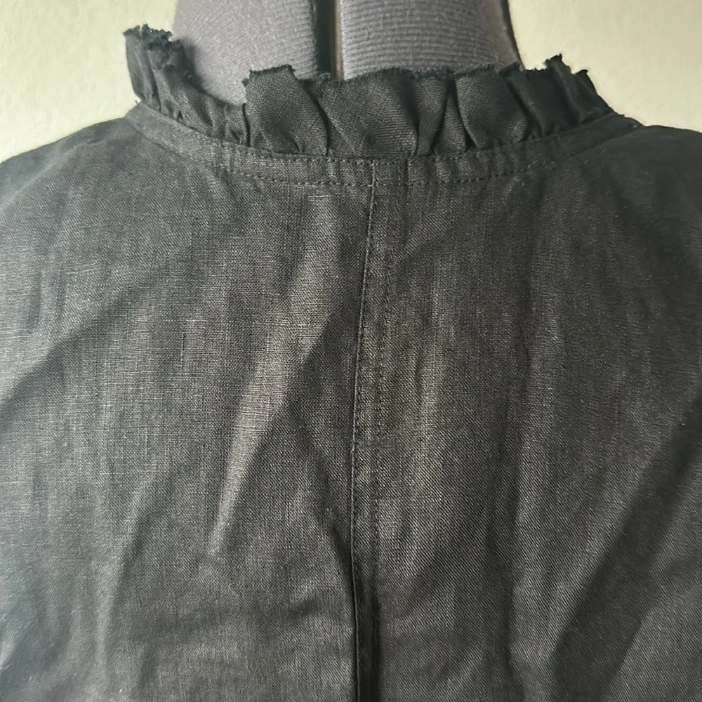 NWT Tommy Bahama dress Texas Tech size Medium black Ruffled Linen Collegiate - Picture 4 of 10